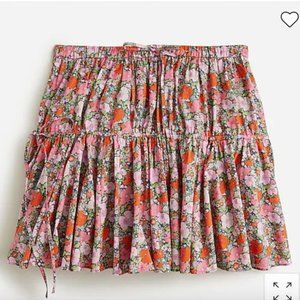 J.Crew Liberty Fabric Meadow Song Tiered Mini Skirt